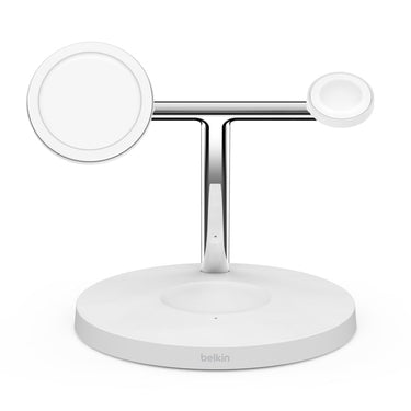 Belkin BoostCharge PRO 3-in-1 Wireless Charger Stand MagSafe 2023 Model -White